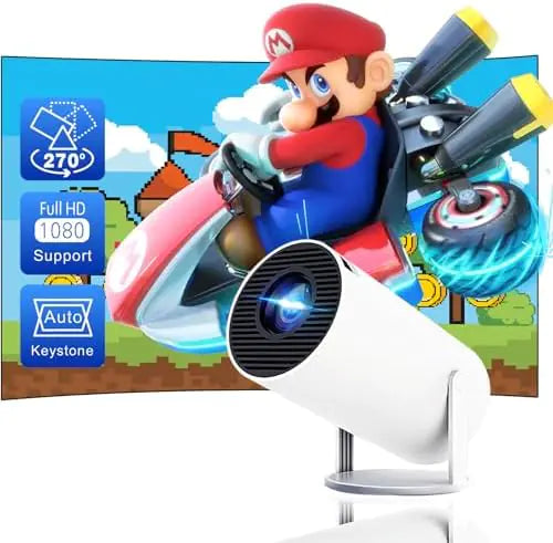 4K Mini Smart Projector with WiFi6 & BT 5.0